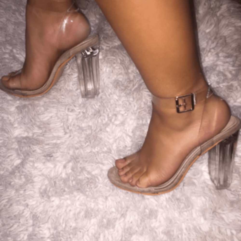 Brand new Nude Shein Clear Heels